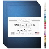 Cardstock Warehouse Stardream Lapis Lazuli Blue Cardstock Paper - 25 Sheets, 8.5 x 11" &ndash; 105 lb / 284 GSM Premium Metallic Blue Card Stock for High-end Printing Card Making Die-cutting &amp; DIY Projects