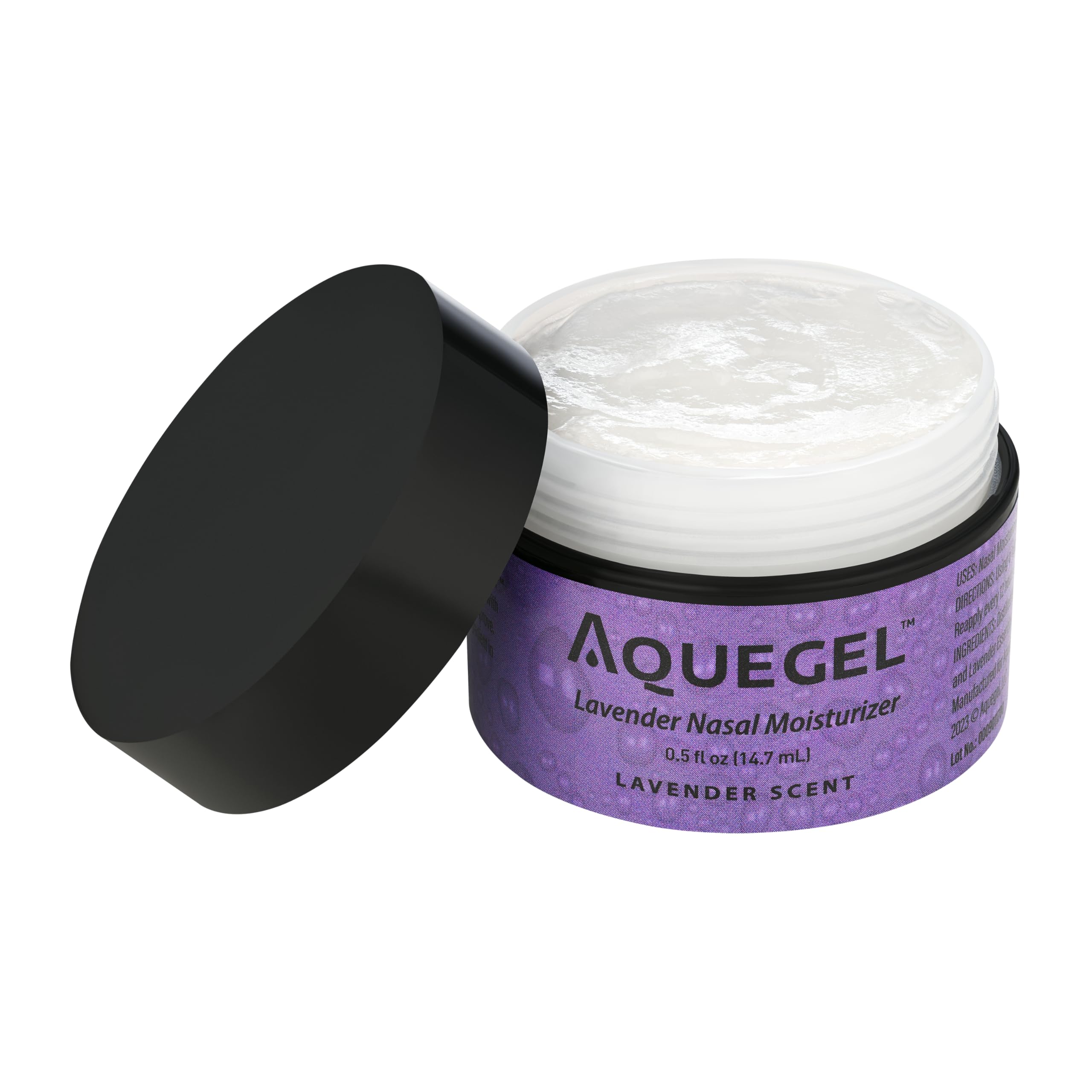 Aquegel Nasal Moisturizer+Lavender (Sleep Easy), 12-Hour Nasal Dryness Relief, Water Based Nose Gel, Oxygen Therapy Nasal Moisturizer, Dry Nose, Nasal Dryness, Nosebleeds, CPAP, Natural Sleep Remedy