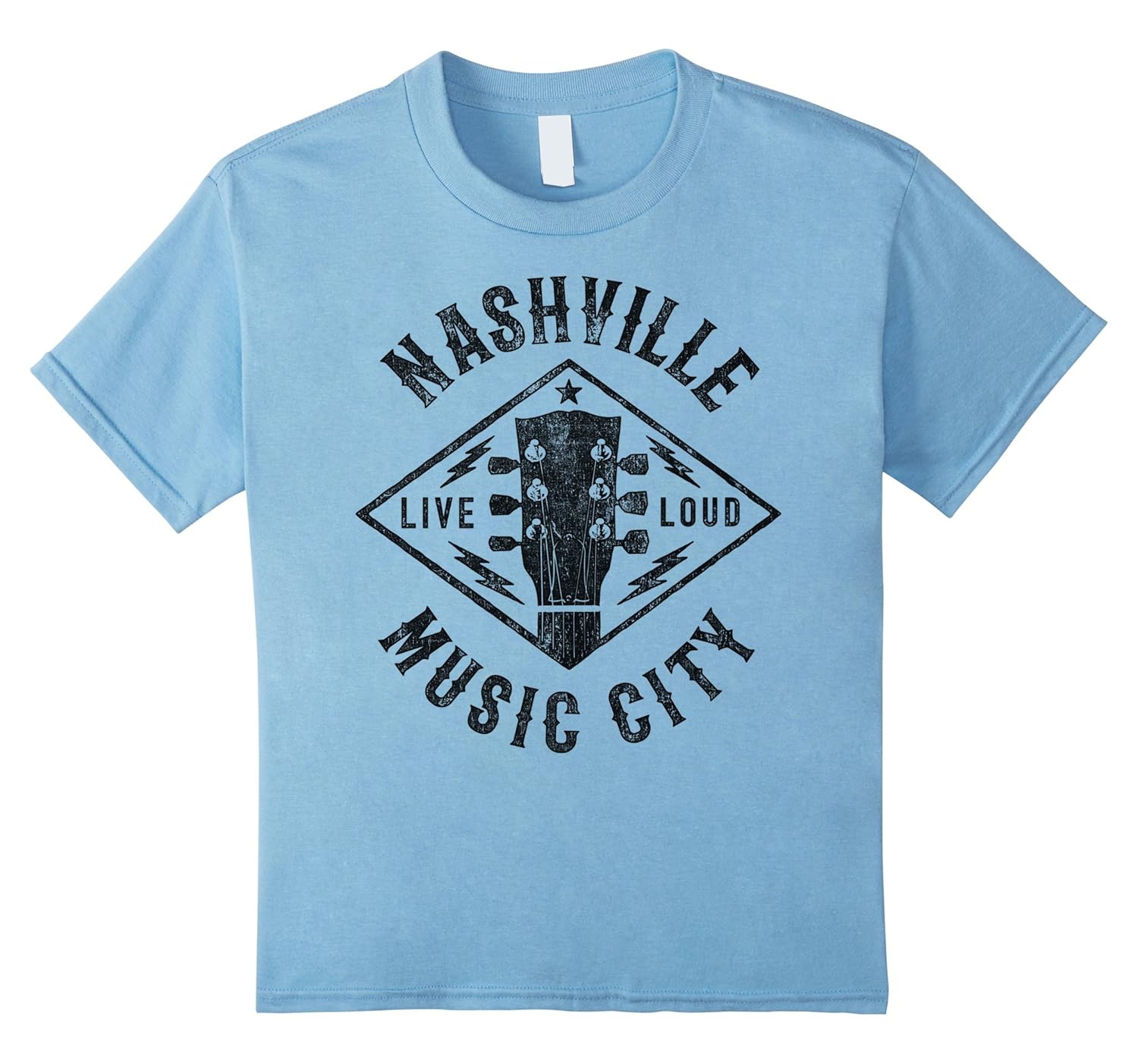 thumbnail image 2 of Plus Size Nashville Tshirt - Distressed Guitar Graphic Tee Vintage Country Music Top 2 of 12