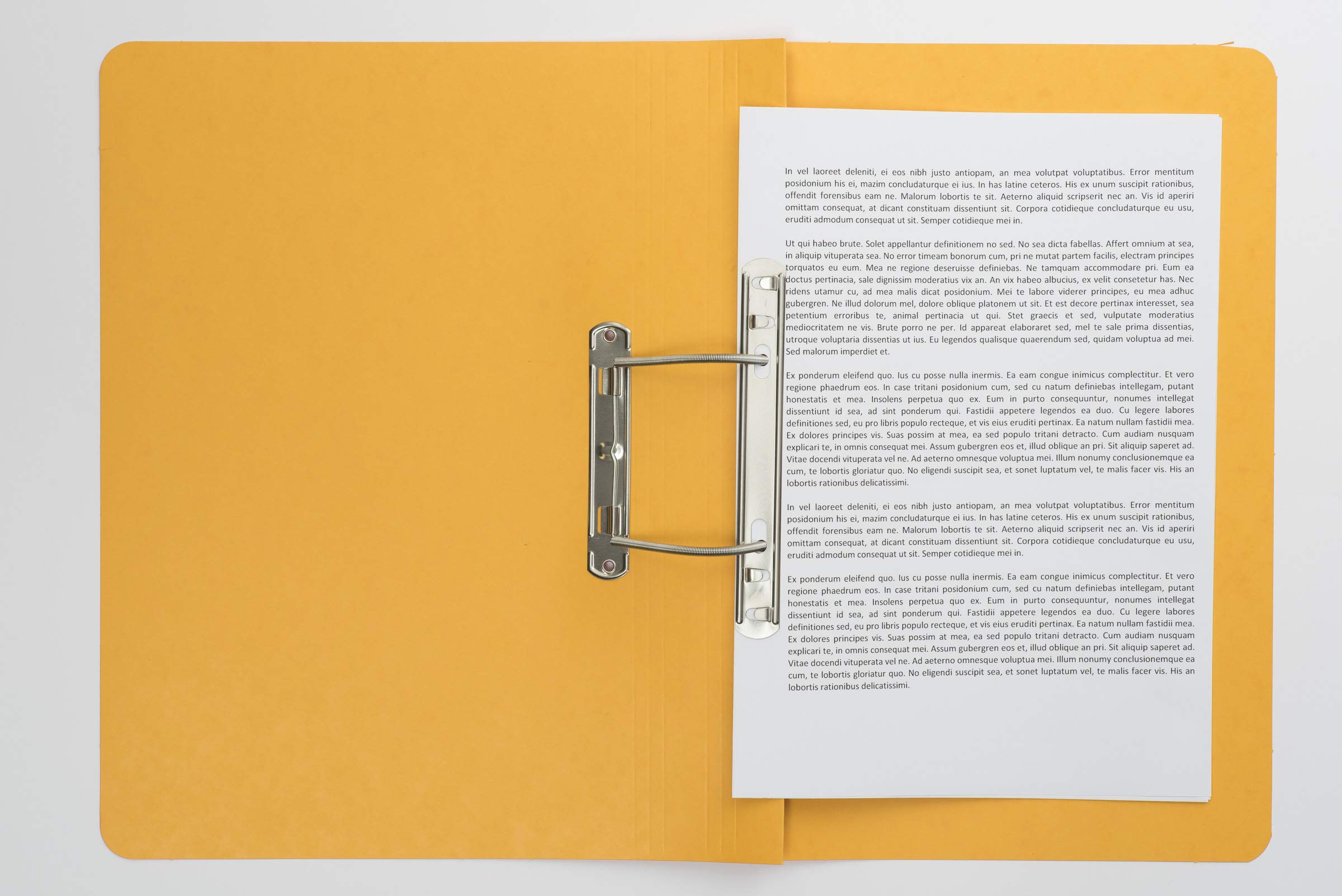 Exacompta - Ref 3006Z - Europa - Spiral File, 350 x 250mm, 300 Micron Hardwearing Mottled Pressboard, Holds 150 Sheets of A4 Paper, Spring Mechanism - Yellow, Pack of 25