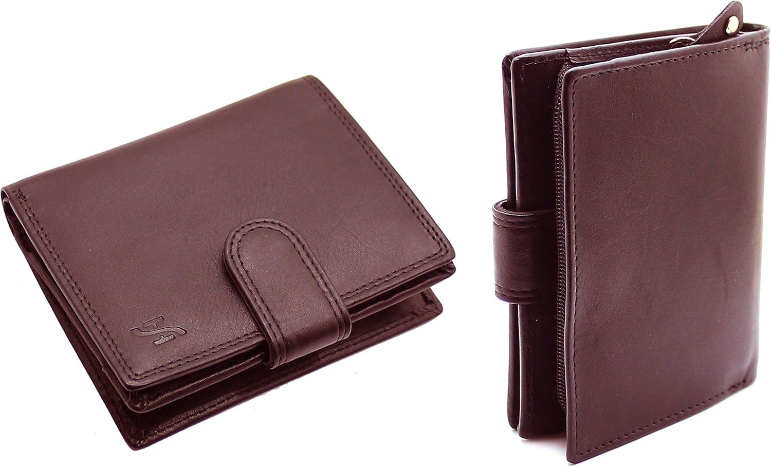 STARHIDE Mens RFID Blocking Soft Real Leather Wallet with Zip Around Coin Pouch 1080 (Brown), 11.5cm x 9.5cm - Image 5