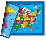 2-Sided Desk Map with Durable Lamination
