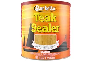 STAR BRITE Teak Sealer - No Drip, No Splash Formula - One-Coat, Durable Protection for All Fine Woods - Perfect for Outdoor Furniture & Marine Use - Natural Light 16 OZ (087916)