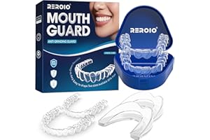 REROIO Mouth guard for Grinding Teeth, Comfortable Night Guard for Grinding Teeth, Perfect fit Anti Grinding Mouthguard for A