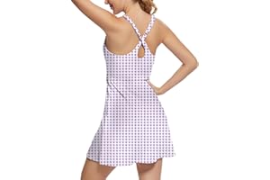 GGOV Tennis Dress for Women Athletic Golf Dress with Shorts and Pockets Backless Workout Dress with Adjustable Straps
