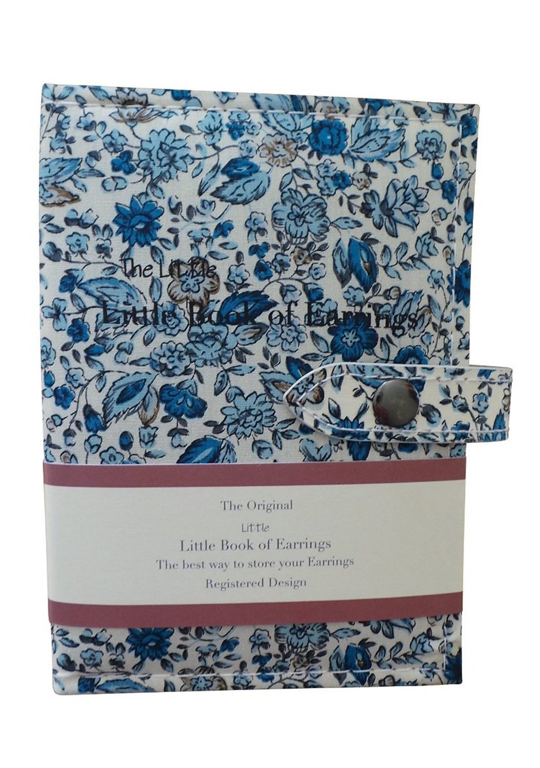 Small Size BLUE FLOWERS - Little Little Book of Earrings - A Small Book for Keeping Your Earrings Safe!