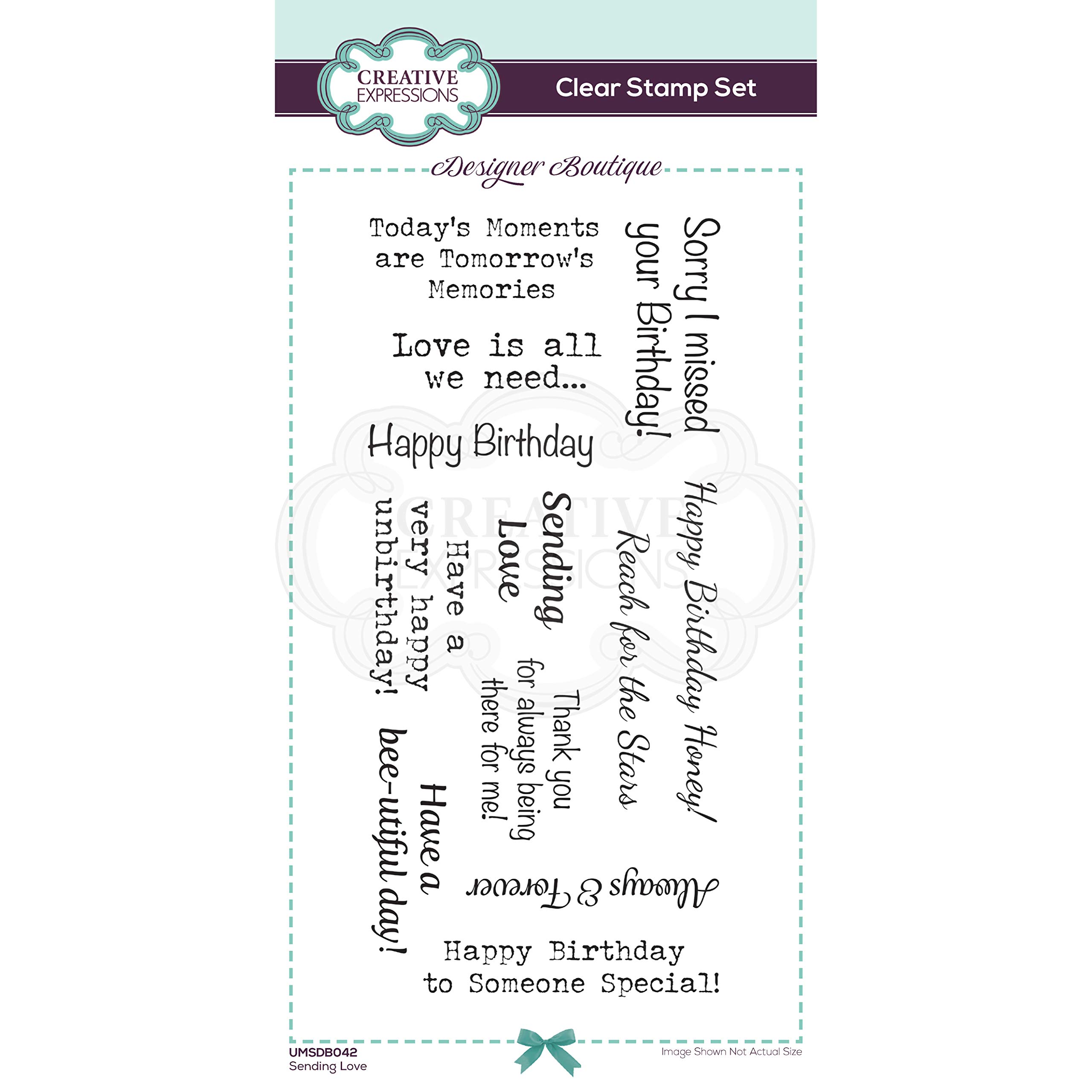 Creative Expressions Designer Boutique Collection-Sending Love-Clear Stamp Set, DL