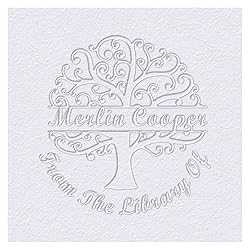 Customized Book Embosser Tree of life Color Stamp