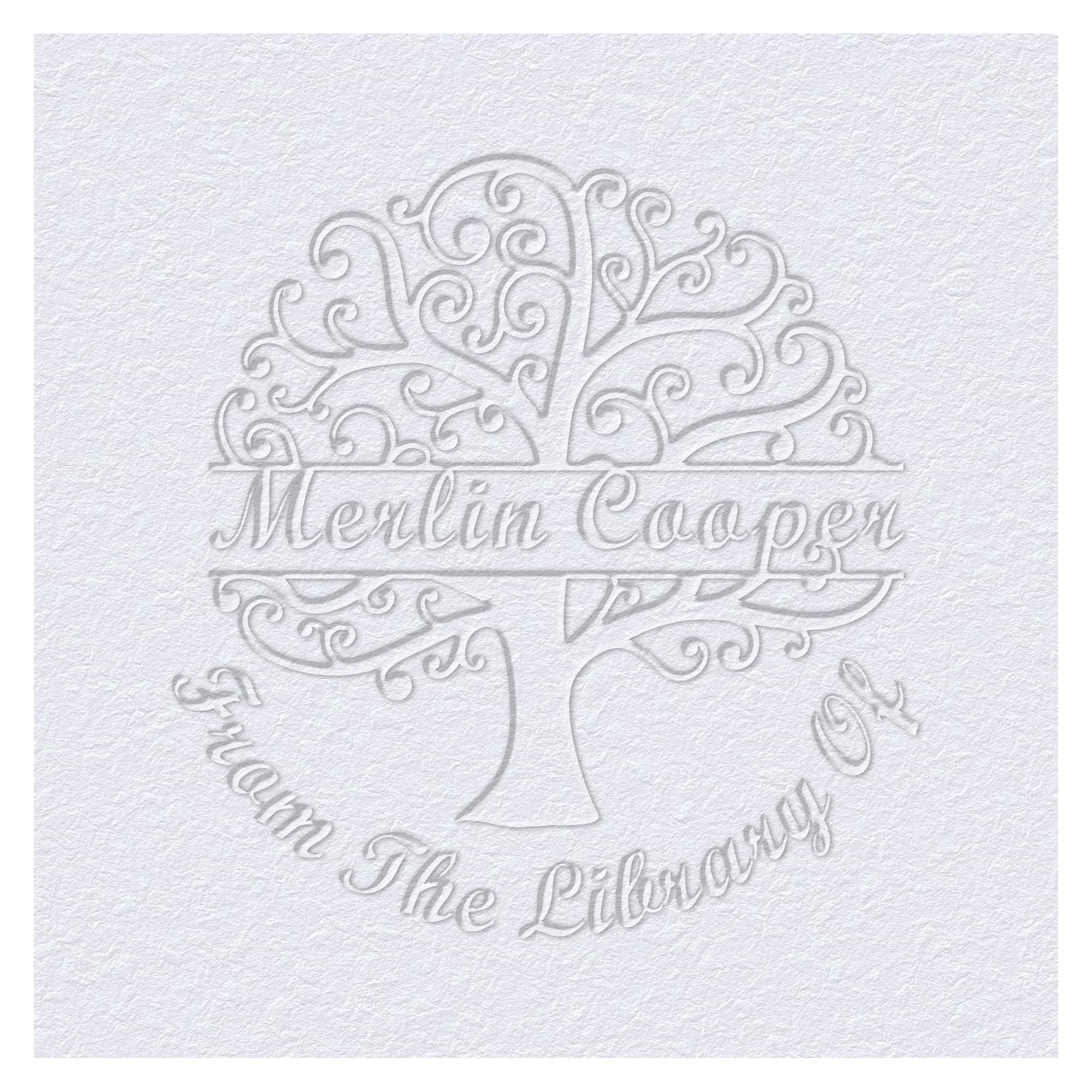 Customized Book Embosser Tree of life Color Stamp