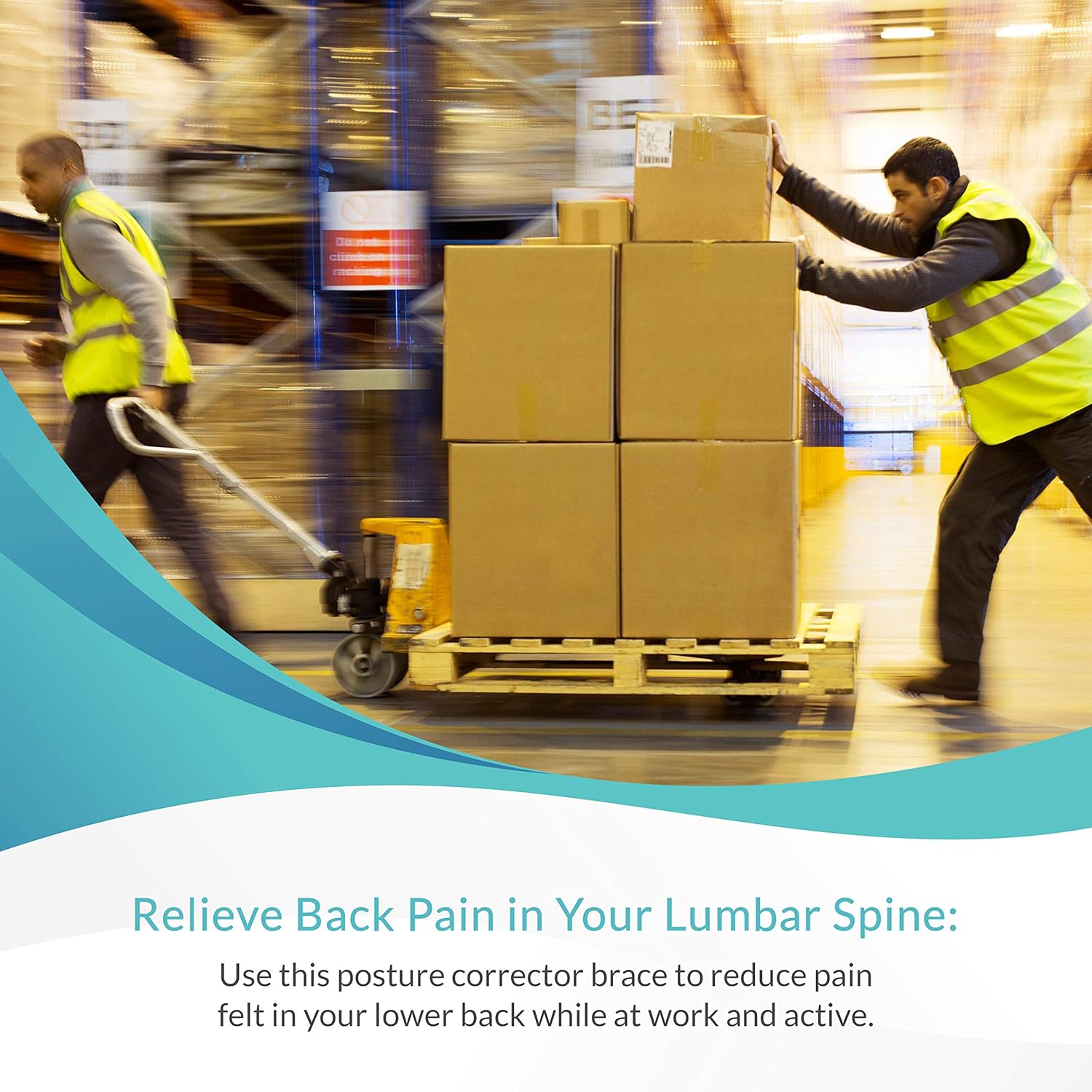 MODVEL Lower Back Lumbar Support Brace for Men & Women | Breathable Fabric with Lumbar Pad | Relieving Back Pain | Great for Employees at Work, Desk Jobs, Standing Jobs (Regular (28" - 43")): Home Improvement