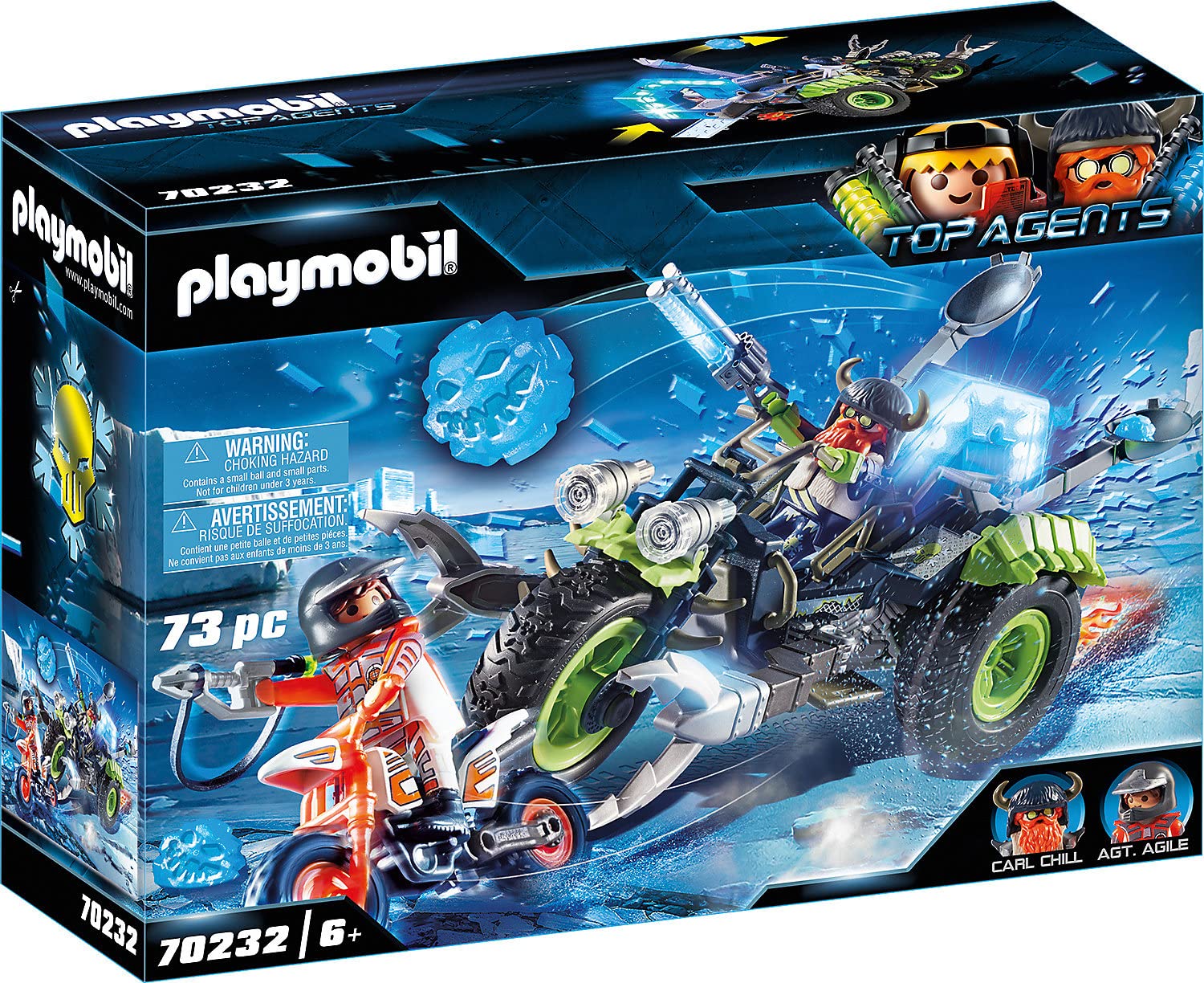 Playmobil 70232 Top Agents V Arctic Rebels Ice Trike, Fun Imaginative Role-Play, PlaySets Suitable for Children Ages 6+