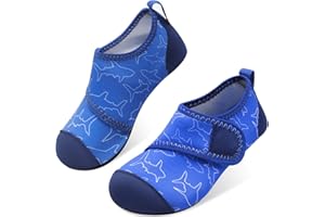 Scurtain Kids Toddler Water Shoes Barefoot Quick-Dry Aqua Socks for Boys Girls Baby with Non-Slip Rubber Sole