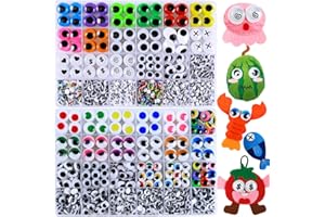 IOOLEEM Googly Eyes 48 Styles, 2310pcs Googly Wiggle Eyes Self Adhesive, Assorted Colors and Sizes Wiggle Eyes, Googly Eyes, Googly Eyes for Crafts。