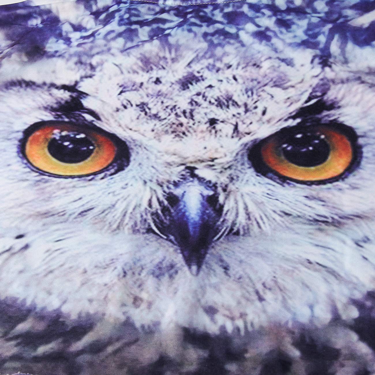 RAISEVERN Unisex Paar tragen Digitale Eulen 3D gedruckt Hooded Sweatshirt Casual Pullover Hoodies mit großer Tasche braun