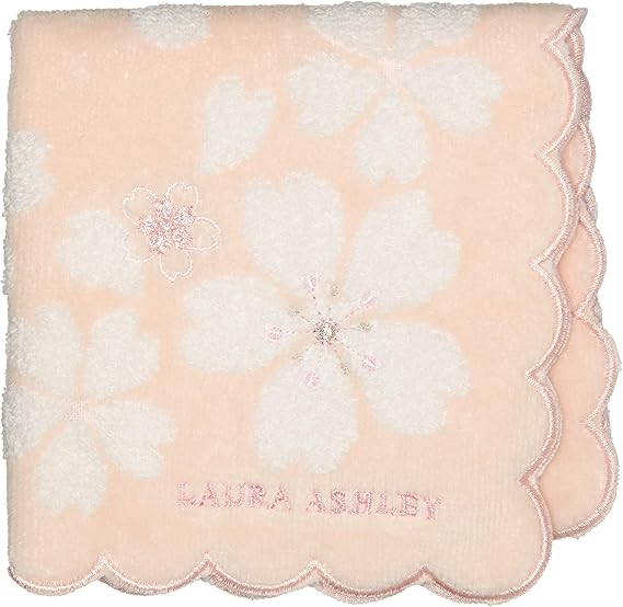 ローラ アシュレイ レディース サクラ柄 さくら Sakura タオル ハンカチ b ベージュ 日本 25cmx25cm Free サイズ ハンカチ バンダナ 通販 Amazon