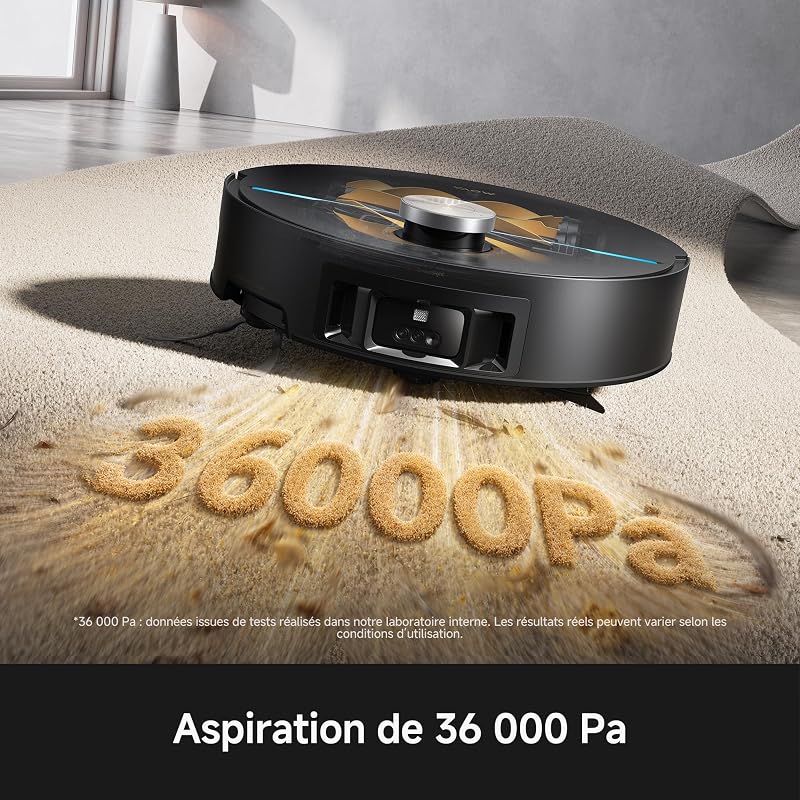 Z70 Ultra Roller Complete Robot Aspirateur Laveur, Noir Pierre