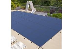 I COVER iCOVER Inground Pool Safety Cover, 20x40ft Rectangle Winter Safety Pool Cover for Inground Swimming Pools, Winter Pool Cover, Pool Covers for Inground Pools, Triple Stitched for High Strength, Blue