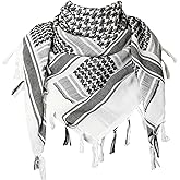 Aonal Military Shemagh Tactical Desert Scarf, 100% Cotton Keffiyeh Neck Head Scarf Wrap for Men Women