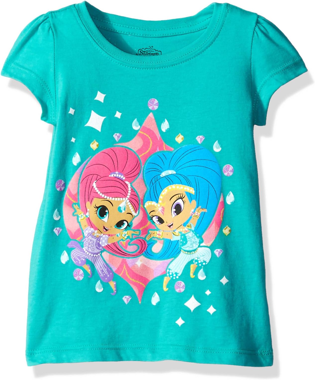 NickelodeonGirls' Toddler Girls' Shimmer and Shine Puff Short Sleeve T-Shirt