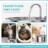 tomxcute Cat Water Fountain 3.2L Stainless Steel with Filter Upgraded Pump view 8