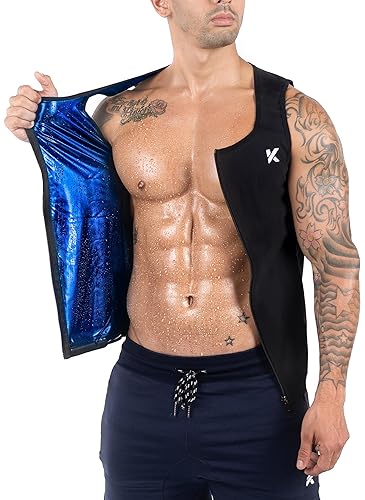Kewlioo Men's Heat Trapping Zipper Sweat Enhancing Vest