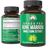 Peak Performance Grass Fed Bone Marrow - Whole Bone Extract Supplement 180 Capsules. Superfood Pills Rich in Collagen, Vitamins, and Amino Acids. from Matrix, Marrow, Cartilage. Ancestral Tablets