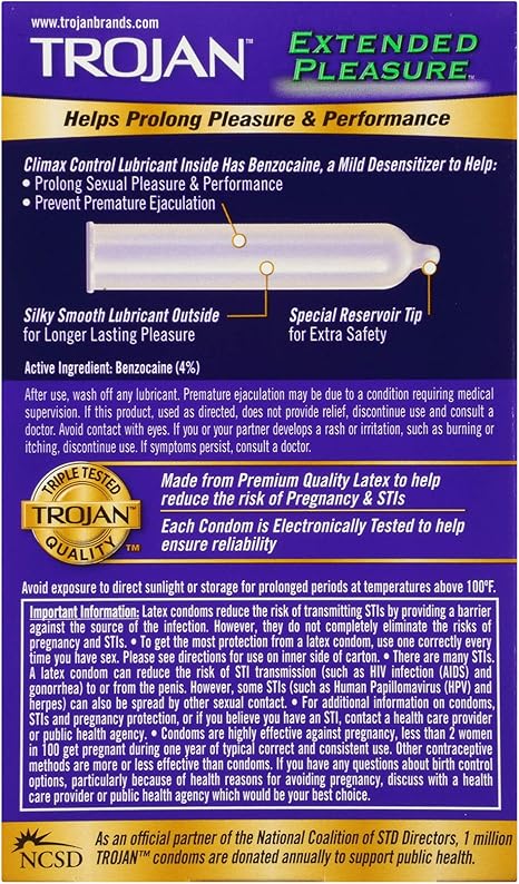 Trojan condoms extended pleasure Clearance
