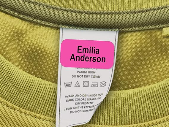 Amazon.com : 60 Clothing Tag Labels, Laundry Safe Labels for Clothing, Personalized with Your ...