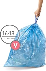 simplehuman CW0298 Code V Custom Fit Bin Liners Blue, Pack of 20 view 5