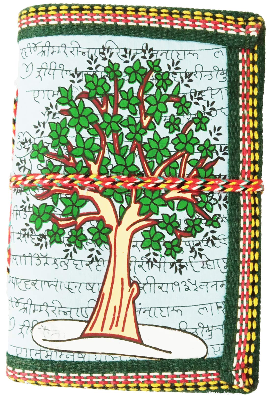 Purpledip Handmade Paper Journal 'Tree Of Life': Small Pocket Diary Notebook (12131A)