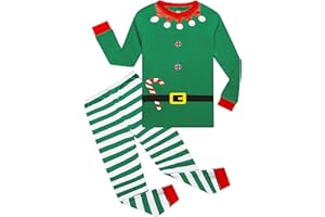 Family Feeling Striped Boys Girls 2 Piece Christmas Pajamas Set 100% Cotton Pjs