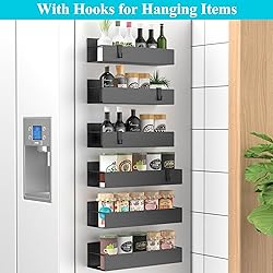 HuggieGems 6 Pack Magnetic Spice Storage Rack