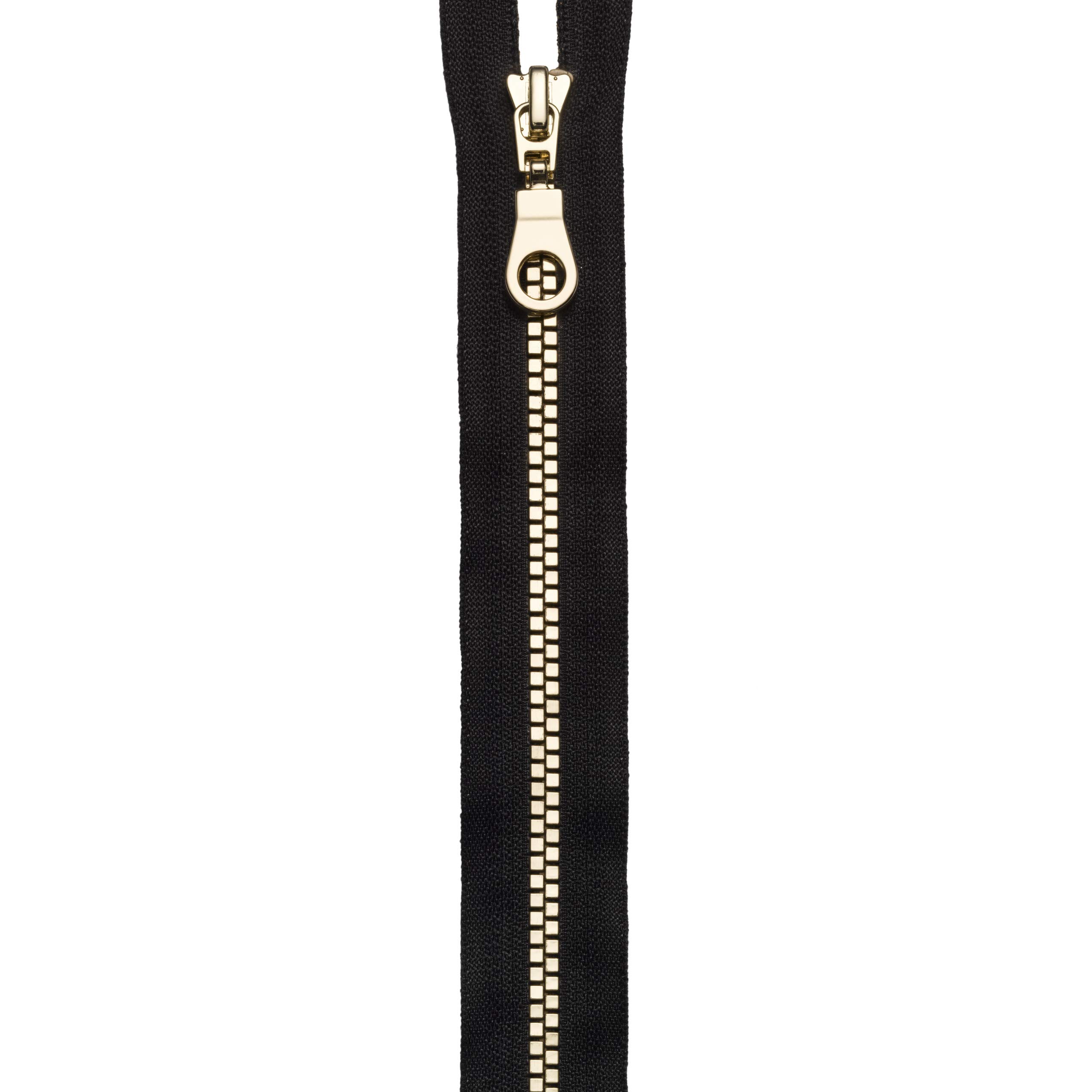 Prym Zip Fastening, Polyester, Black/Newgold, 80 cm
