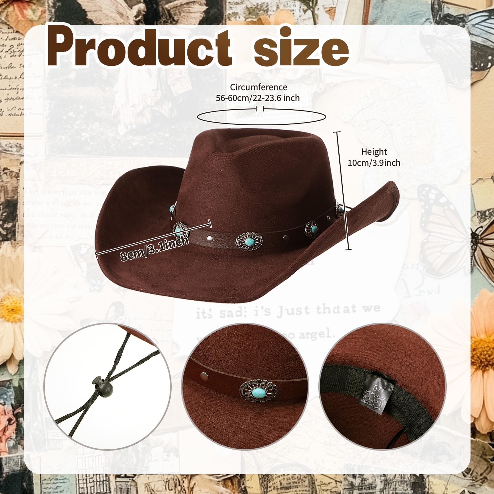 Condition photo showing New/Like New for chicingyou 4 pcs western turquoise cowgirl outfit accessories cowboy costume jewelry sets for wester