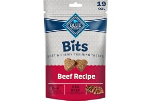 Blue Buffalo Bits Beef Training Treats, 19 oz | Real Beef First, DHA for Cognitive Development, No Chicken By-Product Meals, Free from Red Dye 40
