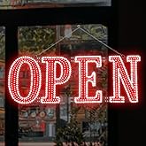 Led Open Signs for Business 30x10in Big Open Sign Led w/Remote Control Window Wall Door Store Bar Coffee Salon,ON/OFF Switch Red/White