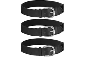 Hercicy 3 Pieces Adult and Youth Baseball Softball Uniform Belts, Adjustable Size Uniform Belt