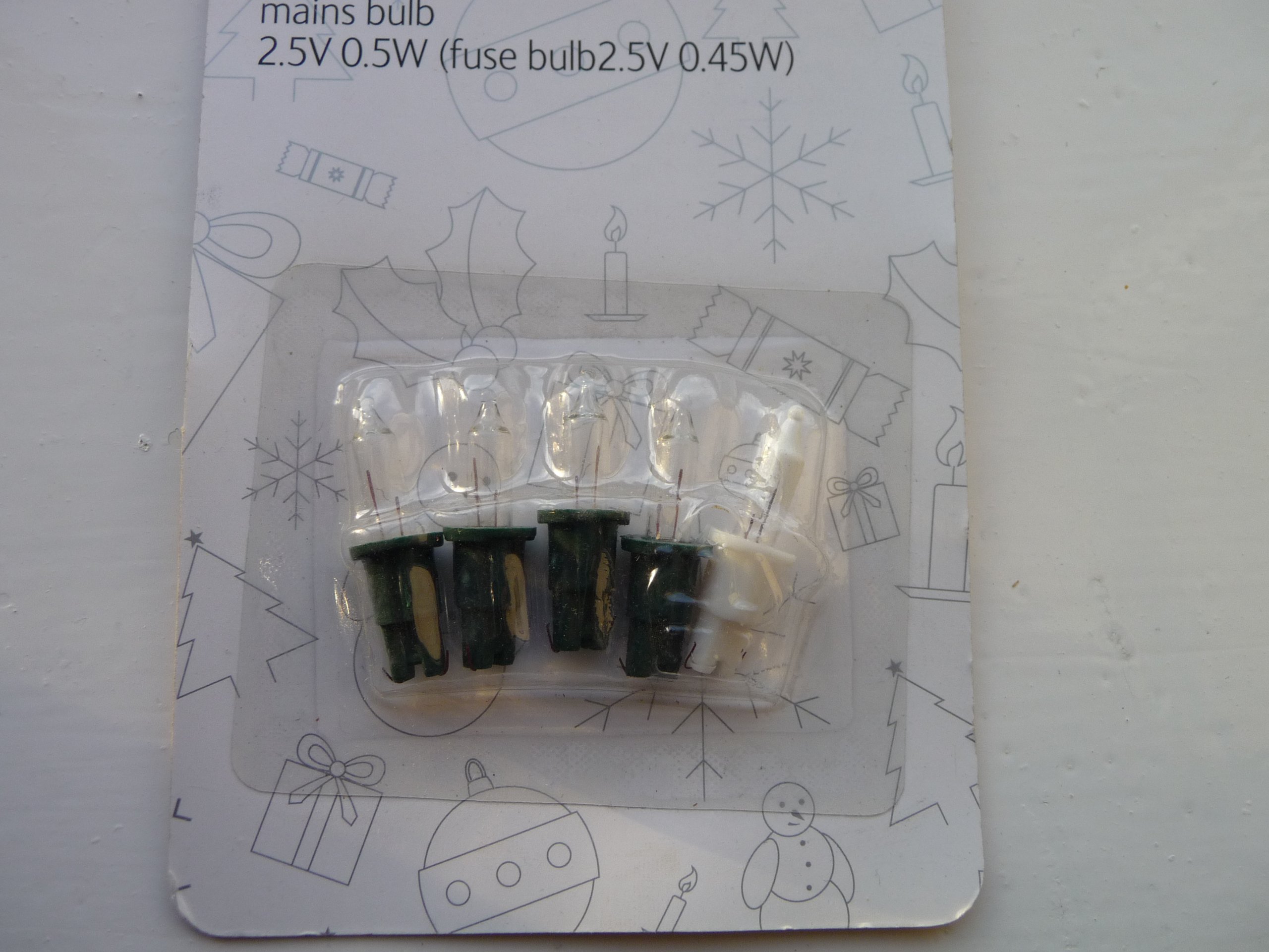 Pack of 5 Coloured Push In Spare Fairy Bulbs - 5v 0.7w 0.14a