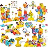 Besiciwiin 248PCS STEM Building Toys, Electric Gear Building Blocks Toys Set with Drill, Montessori Toddler Screw Toy, Kids Tool Set Construction Toy for Boys Girls Ages 4-8