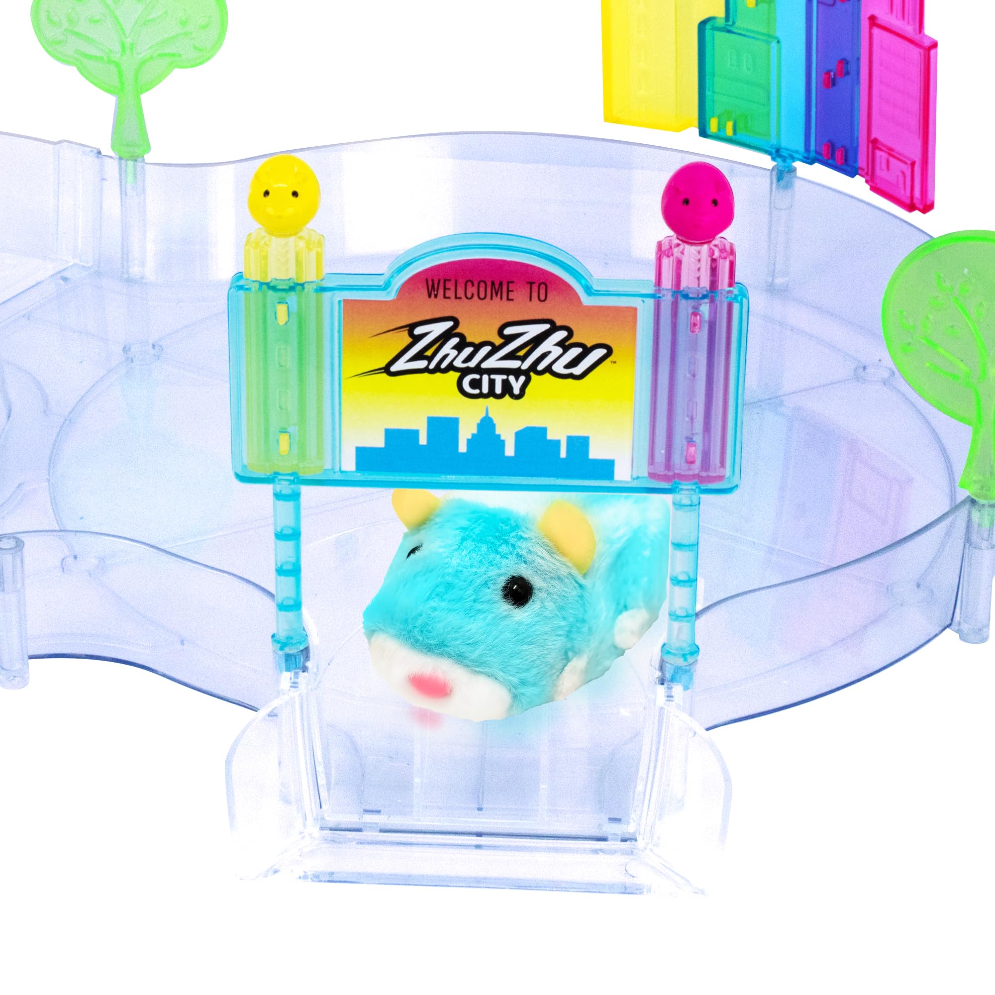 zhuzhu City Downtown Starter Playset with Electronic Hamsters Pipsqueak and Sophie - Perfect for Boys & Girls! Interactive Hamsters and Downtown Starter Playset - 40+ Unique Sounds & Actions - 4+