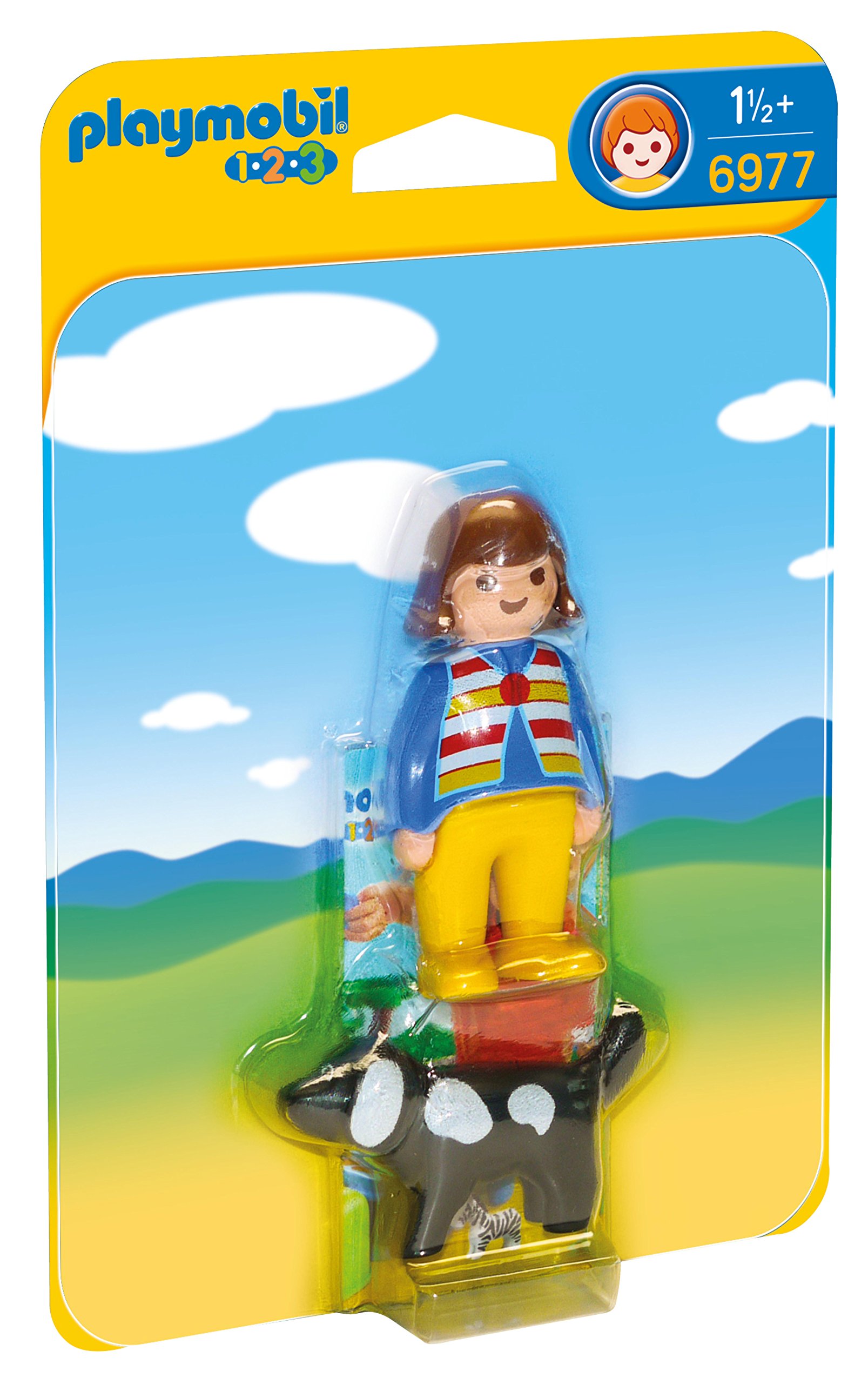 Playmobil 6977 1.2.3 Woman with Dog, Fun Imaginative Role-Play, PlaySets Suitable for Children Ages 4+