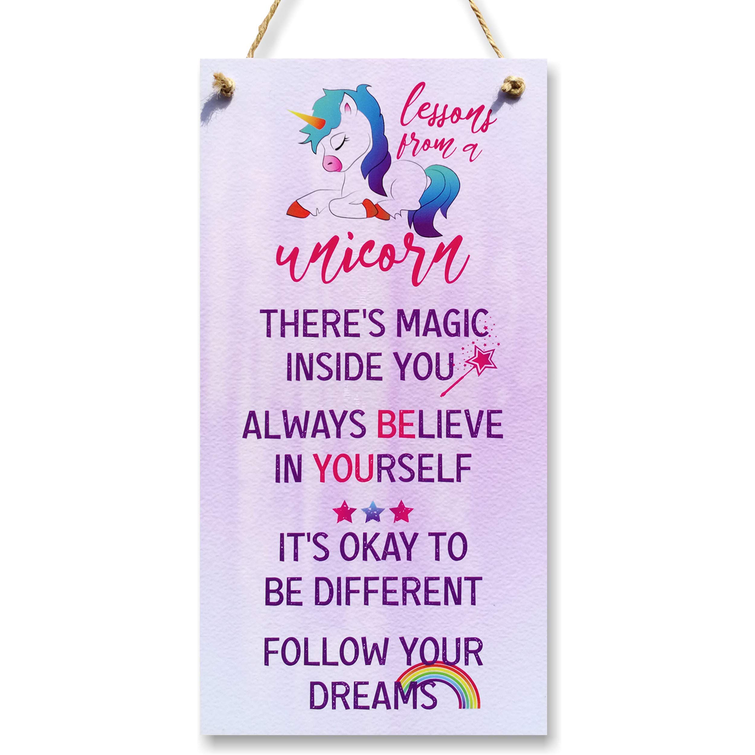 CARISPIBET Lessons from Home signs decorative gift signs cute decoration for girls room wall art 12" x 6"