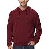 Tyhengta Men's Knitted Hoodies Casual Pullover Hooded Sweatshirts