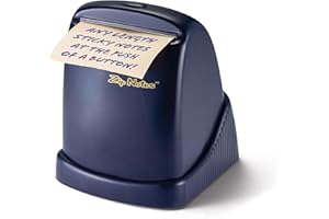 Zip Notes Executive Sticky Note Dispenser and Holder for Desk, Sleek Profile, Dark Blue, High Capacity, 5.0" W X 4.5" D X 5.5" H, Dispenser Perfect for School, Office Desk and Home Us (0023)