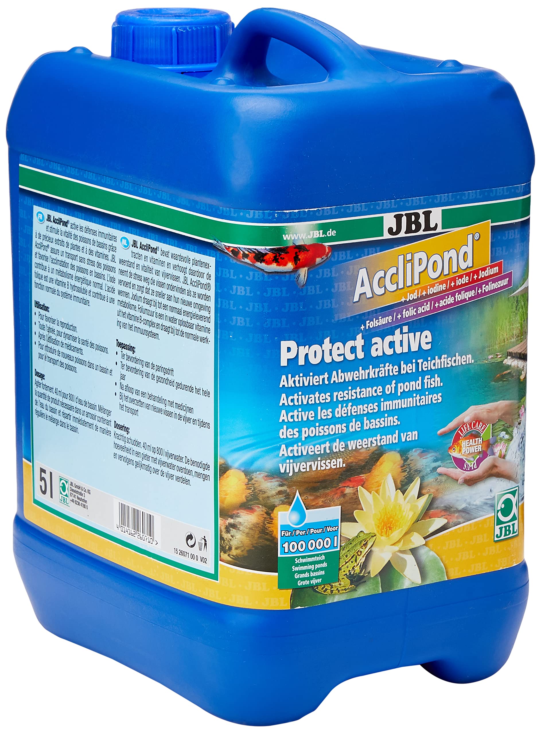 JBL AccliPond 5 l, Water conditioner to activate resistance to disease in pond water
