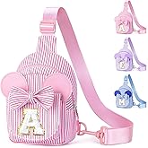 YOOLIFE Sling Bags for Girls Kids - Gifts for Kids Girls | Initial Small Crossbody Belt Bag Purses for Girl Kid Birthday Gift