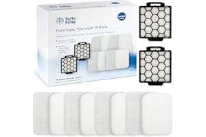 Fette Filter 2 HEPA & 4 Foam Filters for Shark Navigator Pet Plus NV150, NV251,NV255 and Zero-M Self-Cleaning Brushroll Pet P