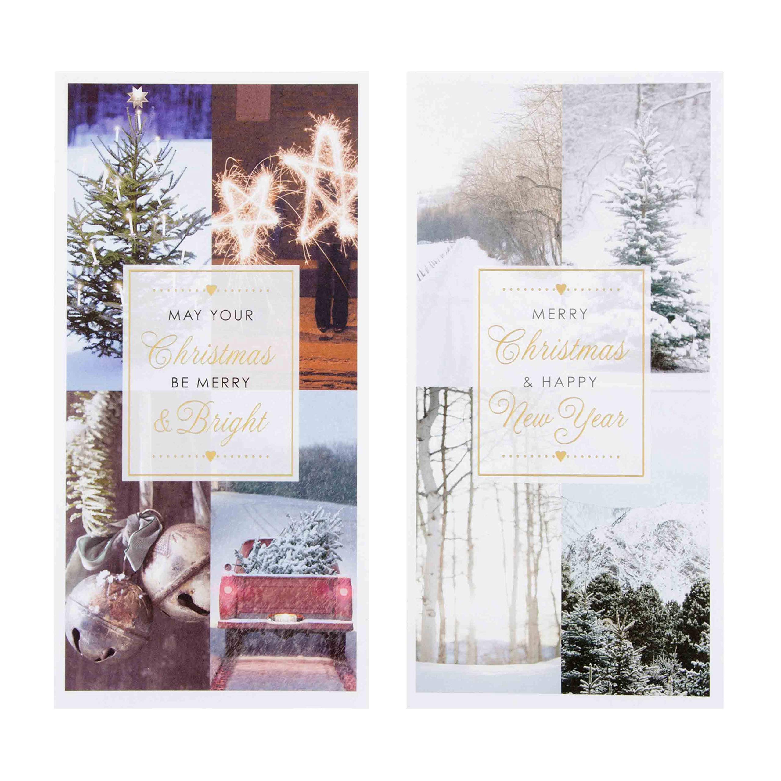 Hallmark Christmas Boxed Cards "Festive Moment" - 12 Cards, 2 Designs