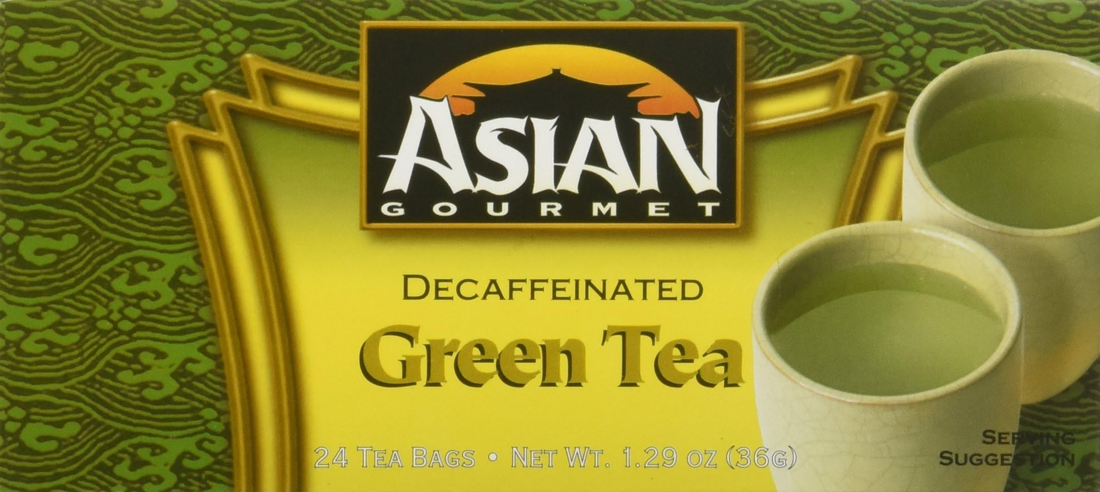 Asian Gourmet decaffeinated green tea, 24-bags, 1.5-oz. box