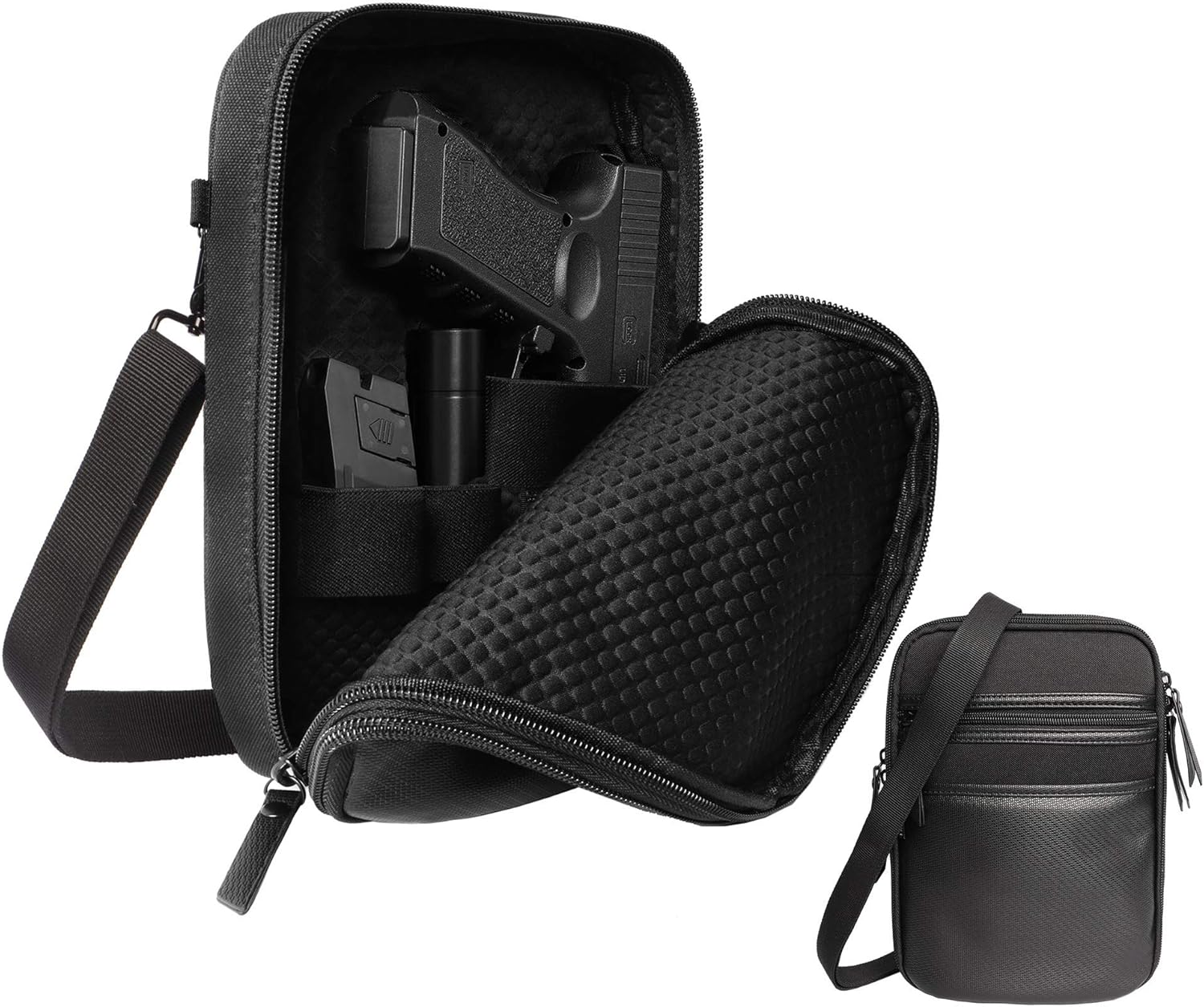 Lilcreek Gun Cases for Pistols, Concealed Carry Gun Pouch Handgun Shoulder Bag, Fanny Pack Waist Pocket for Handgun with Belt Loops: Sports & Outdoors